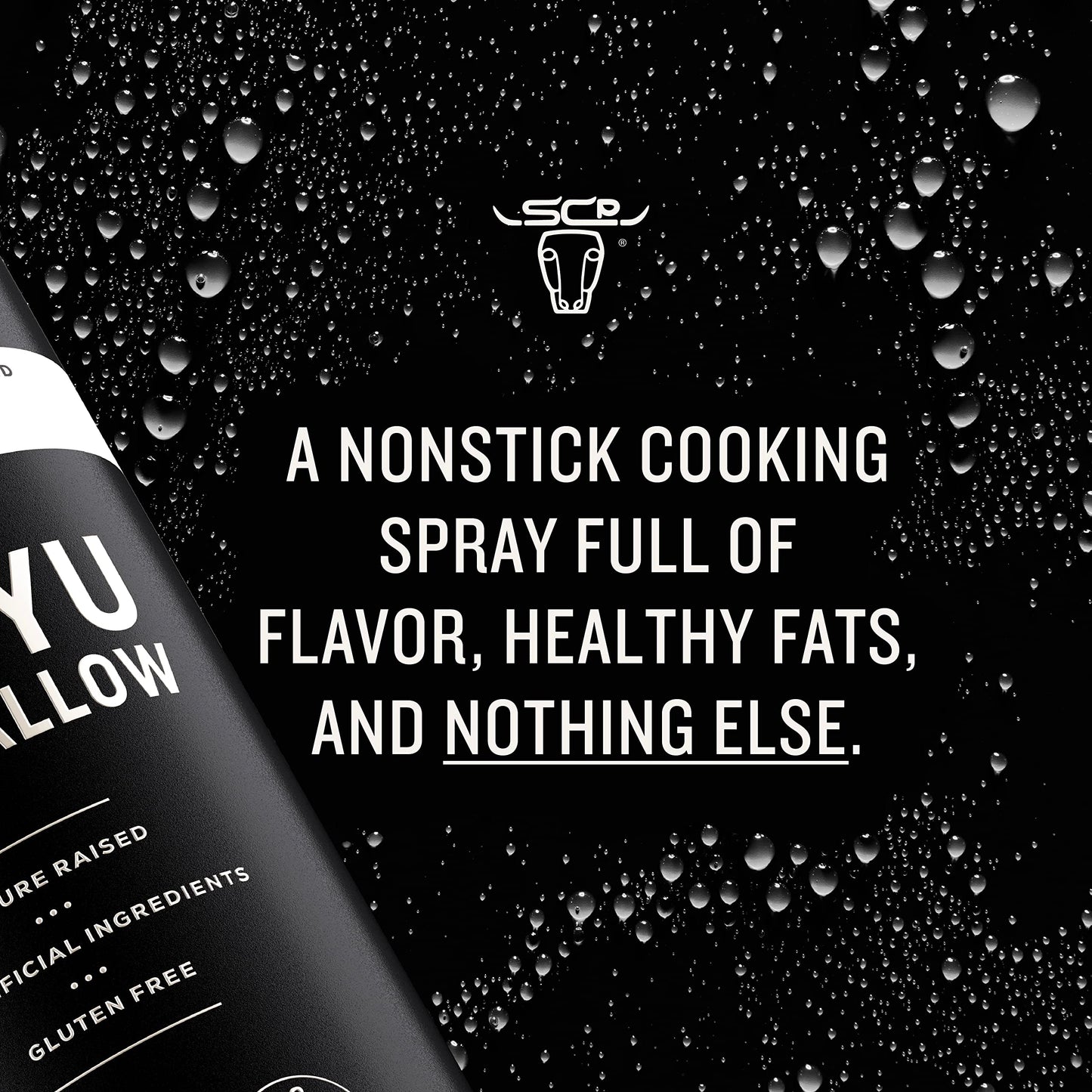South Chicago Packing Wagyu Beef Tallow Spray  Umami-Rich  Flavorful  Perfect for Sauteing  Stir-frying and Grilling  Nonstick Cooking Oil  7 Fl Oz