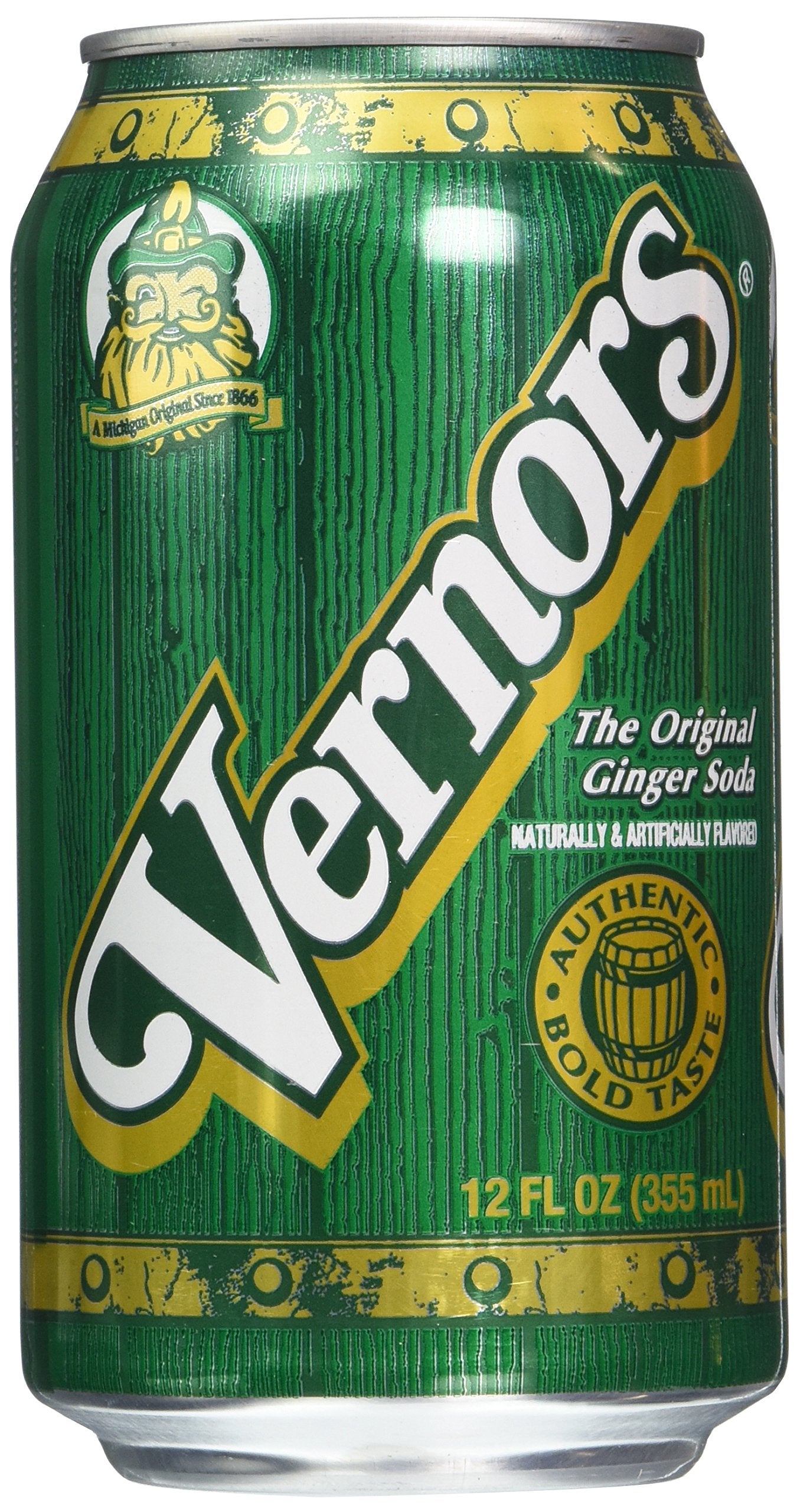Vernors Ginger Ale Soda, 12 Oz Cans, Pack of 12, Model 078000180169