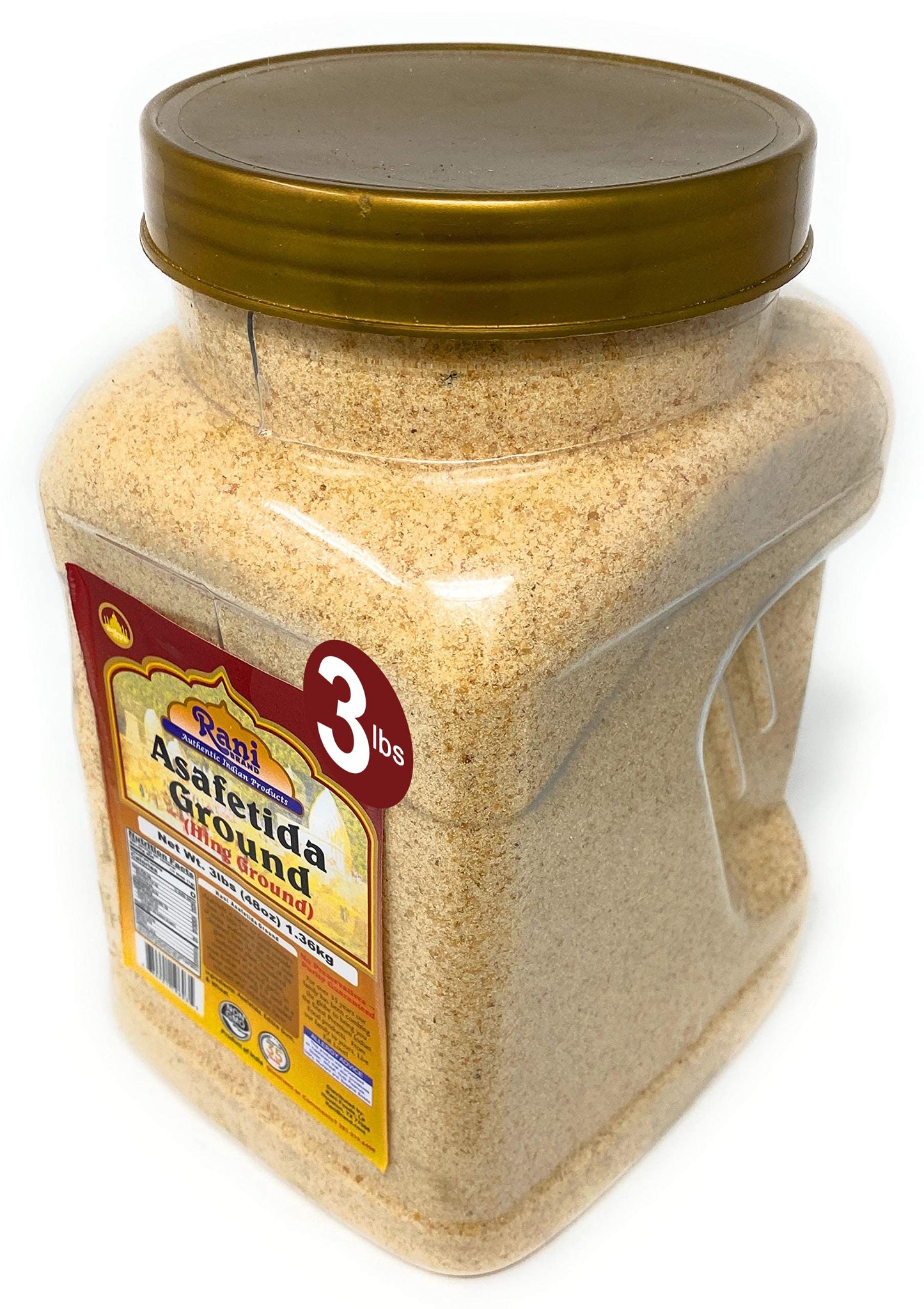 Rani Asafetida (Hing) Ground 48oz (3lbs) 1.36kg PET Jar ~ All Natural | Salt Free | Vegan | NON-GMO | Asafoetida Indian Spice |
