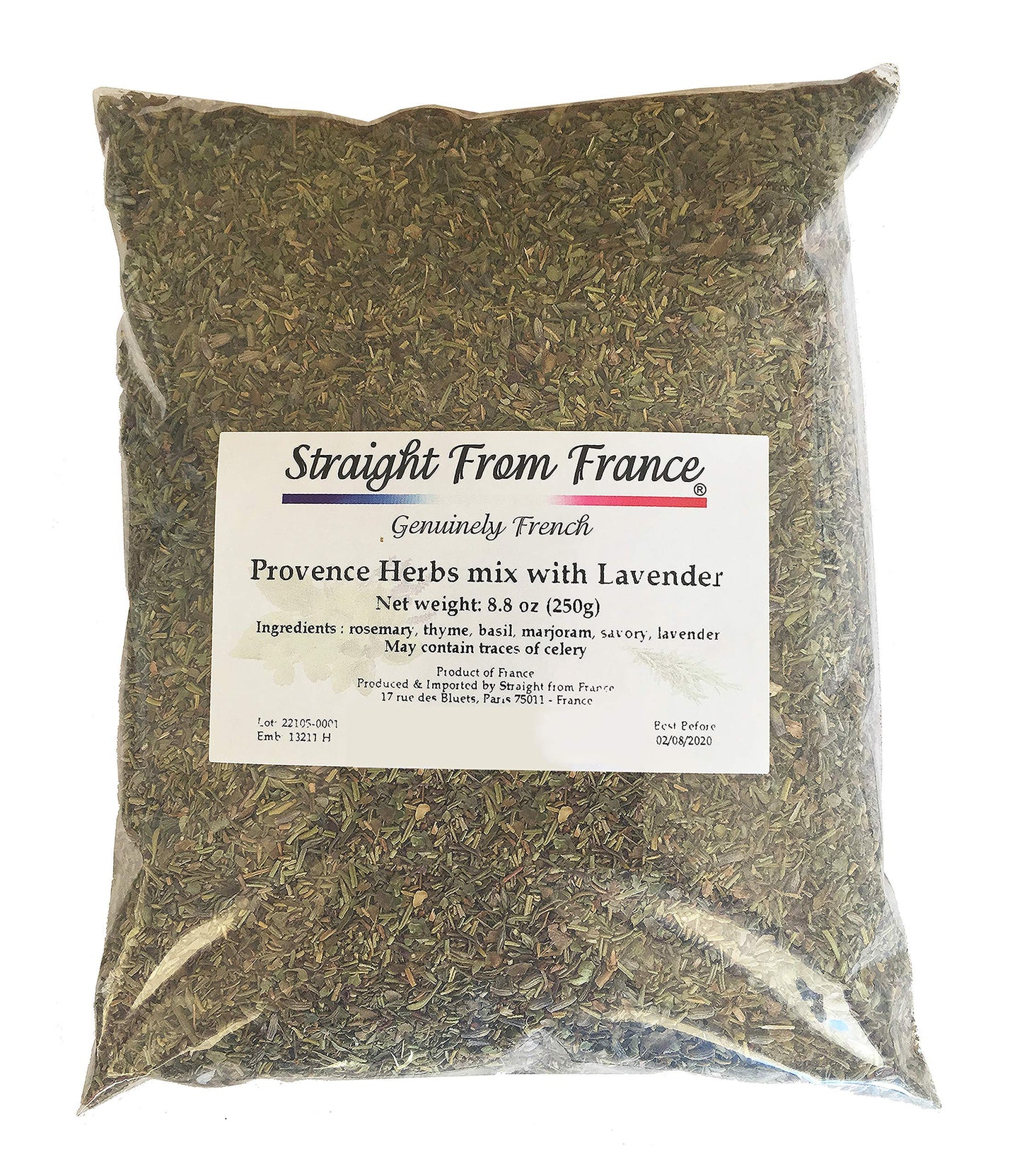 Straight From France Genuinely French, Provence Herbs Mix Seasoning With Lavender 8.8oz