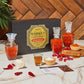 Thoughtfully Gourmet spirit-inspired flavor Infused Hot Sauce DIY Gift Set - 11 Piece Set with Decanters, Recipe Book, Gloves, and Seasonings
