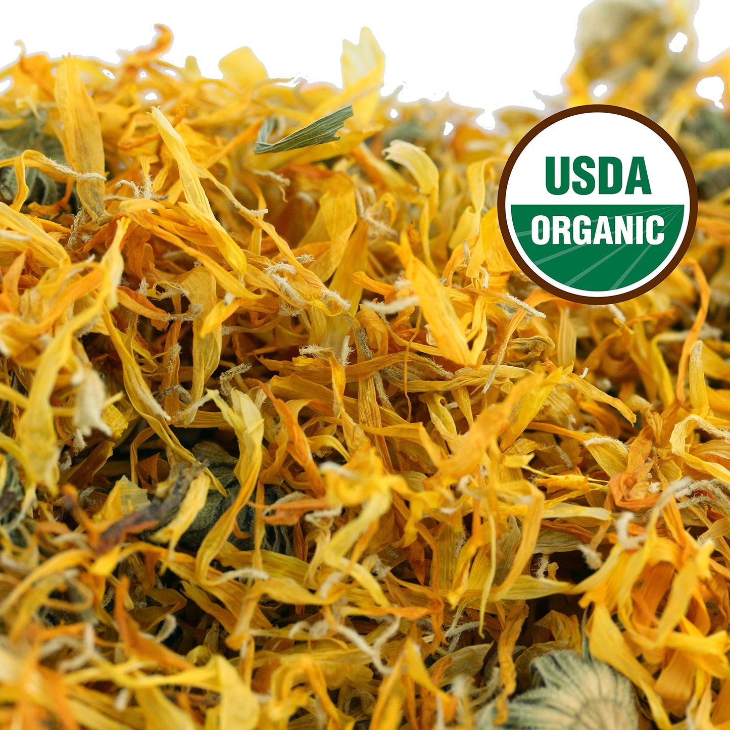 Calendula Tea 1LB (16Oz) 100% CERTIFIED Organic Whole Flower Calendula Herbal Tea (Calendula Officinalis)  Caffeine Free in 1 lbs. Bulk Resealable Kraft BPA free Bags from U.S. Wellness