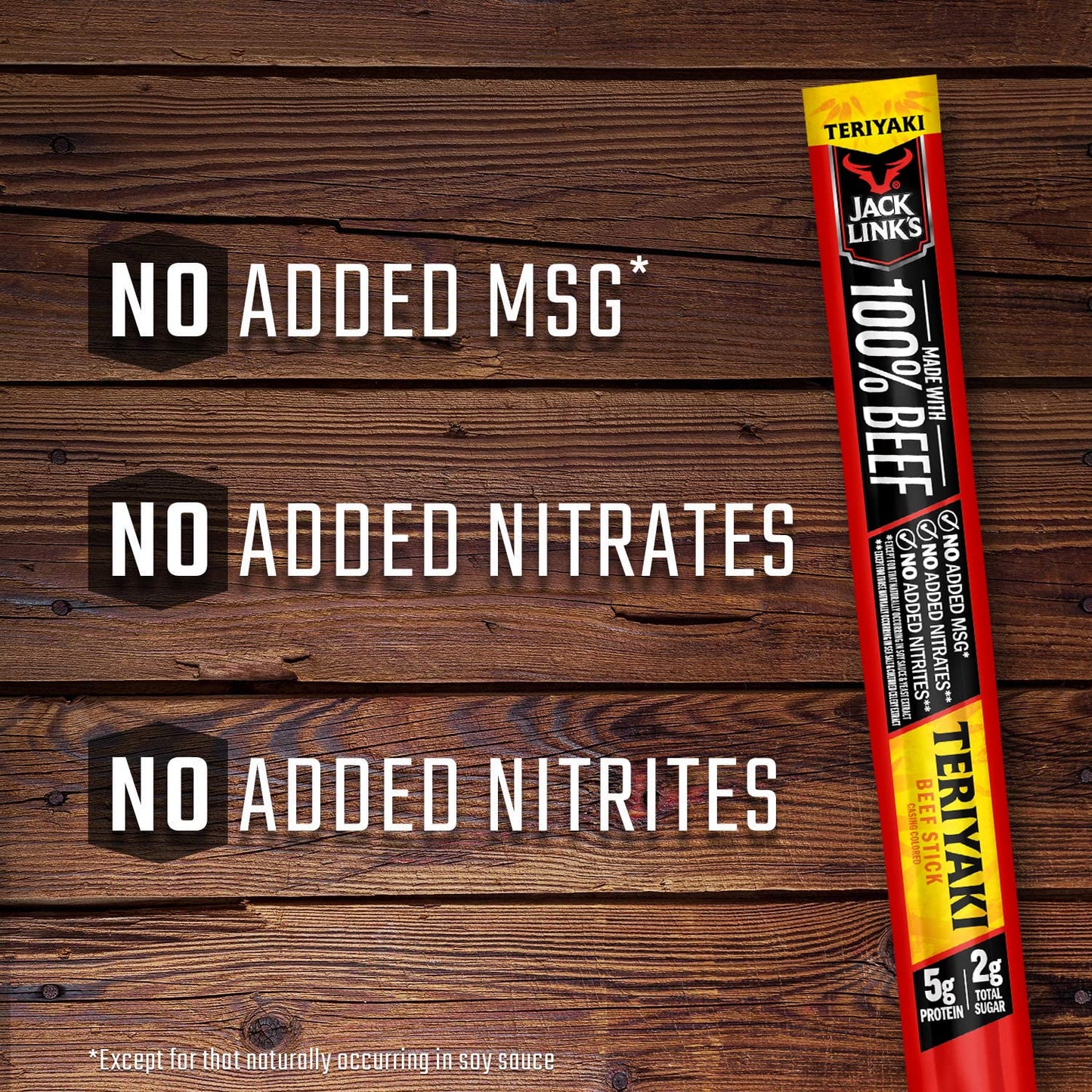 Jack Links Beef Sticks, Teriyaki, 5g Protein, 0.92 Oz, Keto Friendly, Meat Snack