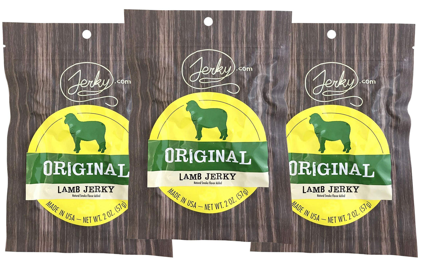 Jerky.Com Exotic Original Lamb Jerky - Wild Game Meat Snacks, Exotic Snacks, High-Protein, All-Natural, No Added Preservatives -