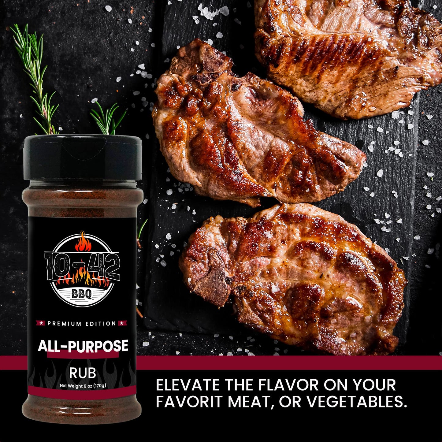 Five Star Seasonings All-Purpose BBQ Rub, 0 Calorie, No MSG, 6 oz