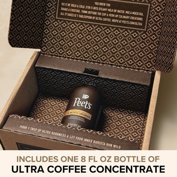 Peet'S Coffee, Ultra Coffee Concentrate, Instant Hot, Cold Brew, Or Iced Coffee - Espresso Forte, 8 Fluid Ounce Bottle (16 Servi
