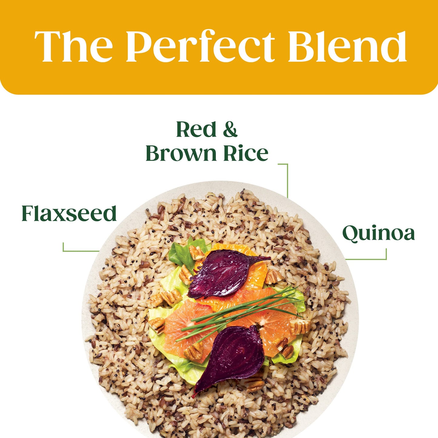 SEEDS OF CHANGE Organic Quinoa & Brown Red Rice with Flaxseed, Microwaveable, 8.5 Ounces, Pack of 6