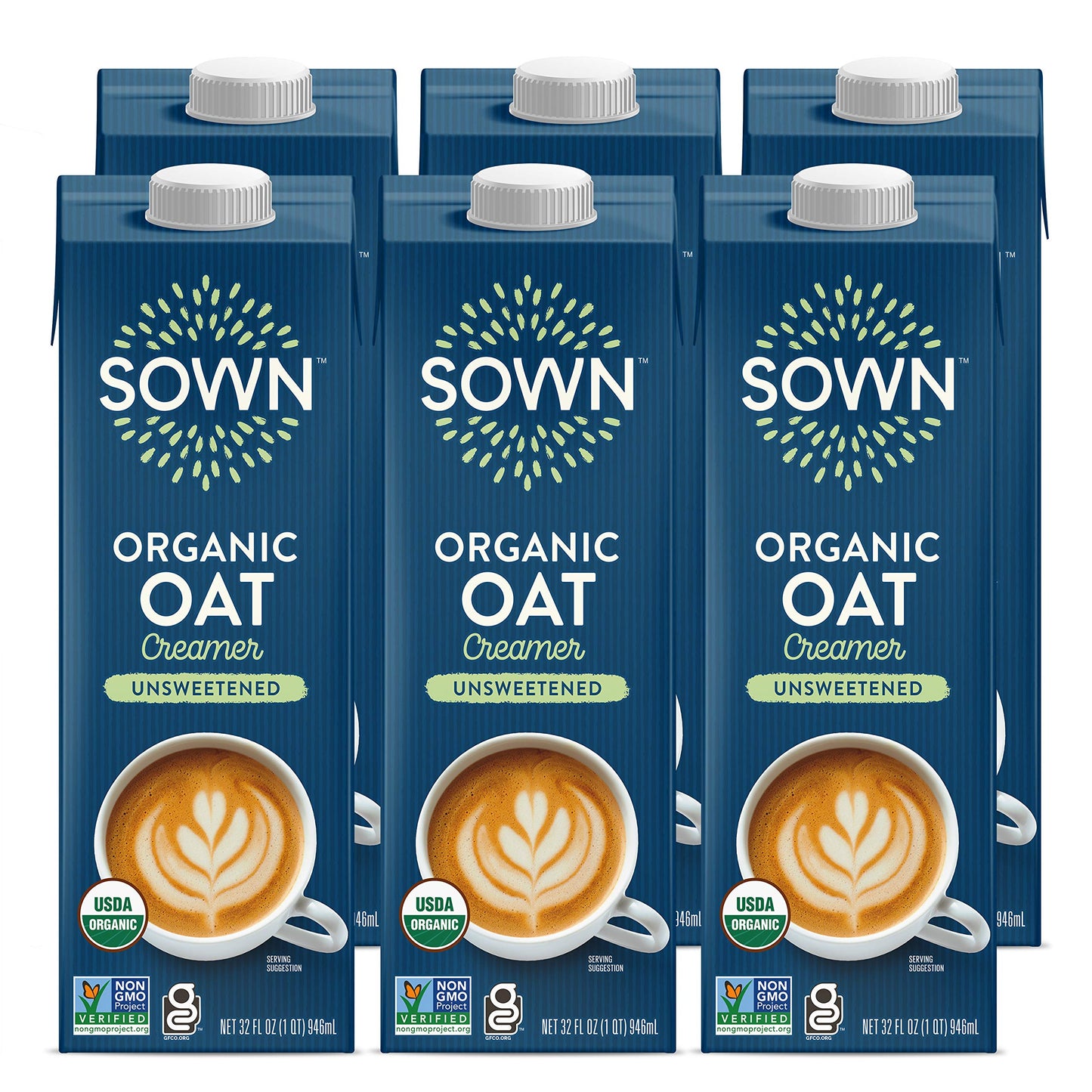 SOWN Organic Oat Creamer Unsweetened - Barista Oat Milk Non Dairy Coffee Creamer - Plant Based, Dairy-Free, Vegan, 0g Added Suga