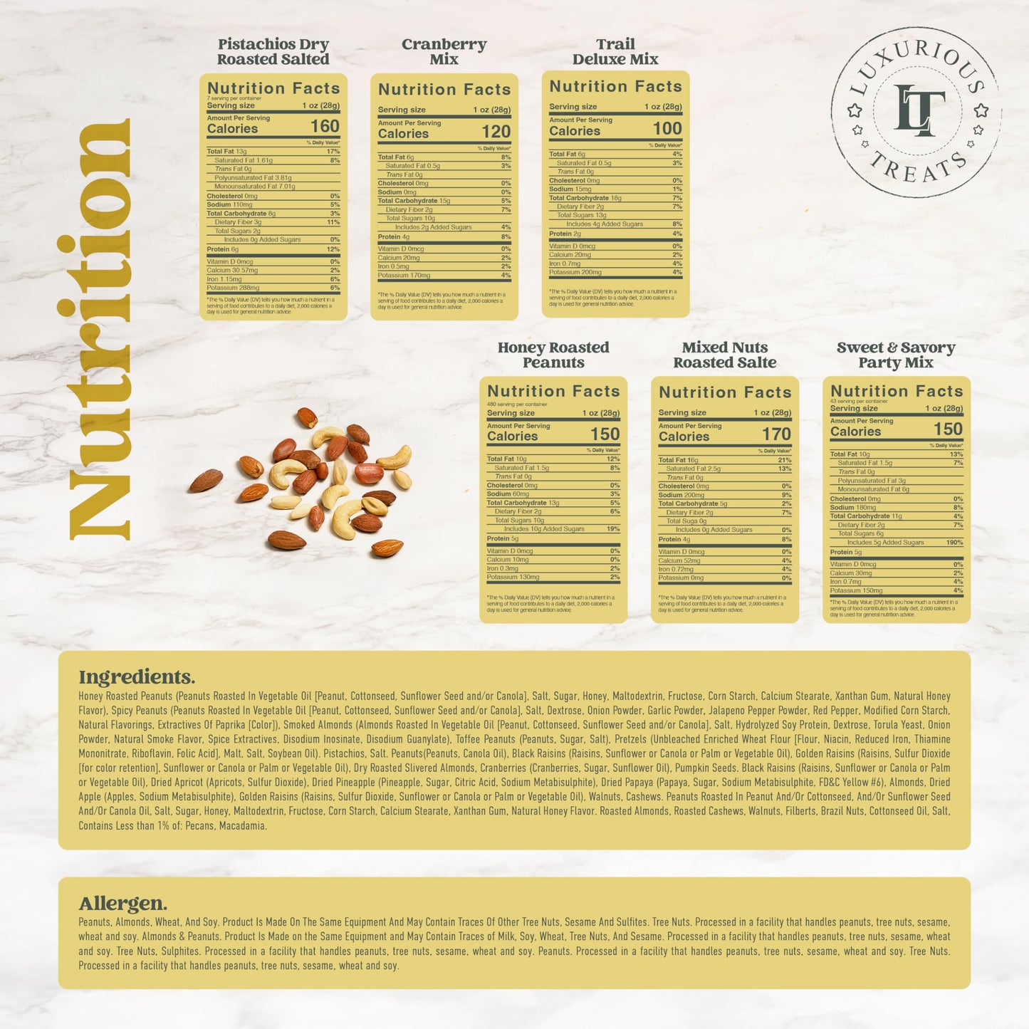 Dried Fruit And Nuts Gift Basket – Anniversary Ideas For Couples Gourmet Mixed Nuts Variety Pack, 6 Section Healthy Snack Tray, Wedding Gifts Box For Men And Women, Husband Wife Mature-Themeds