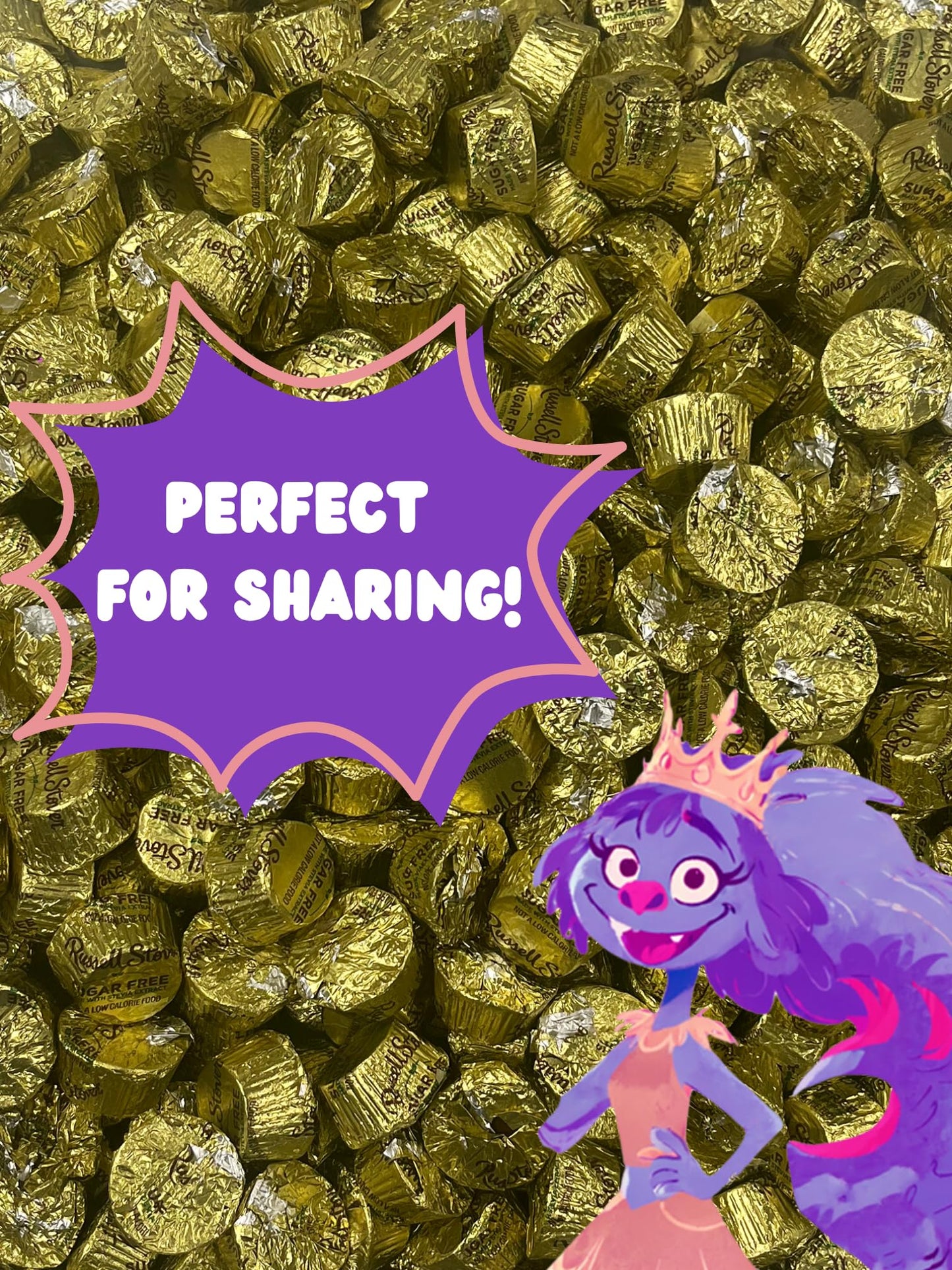 Sugar Free Miniature Peanut Butter Cups - 2 Pound Bag - Zero Sugar - Individually Wrapped Chocolate