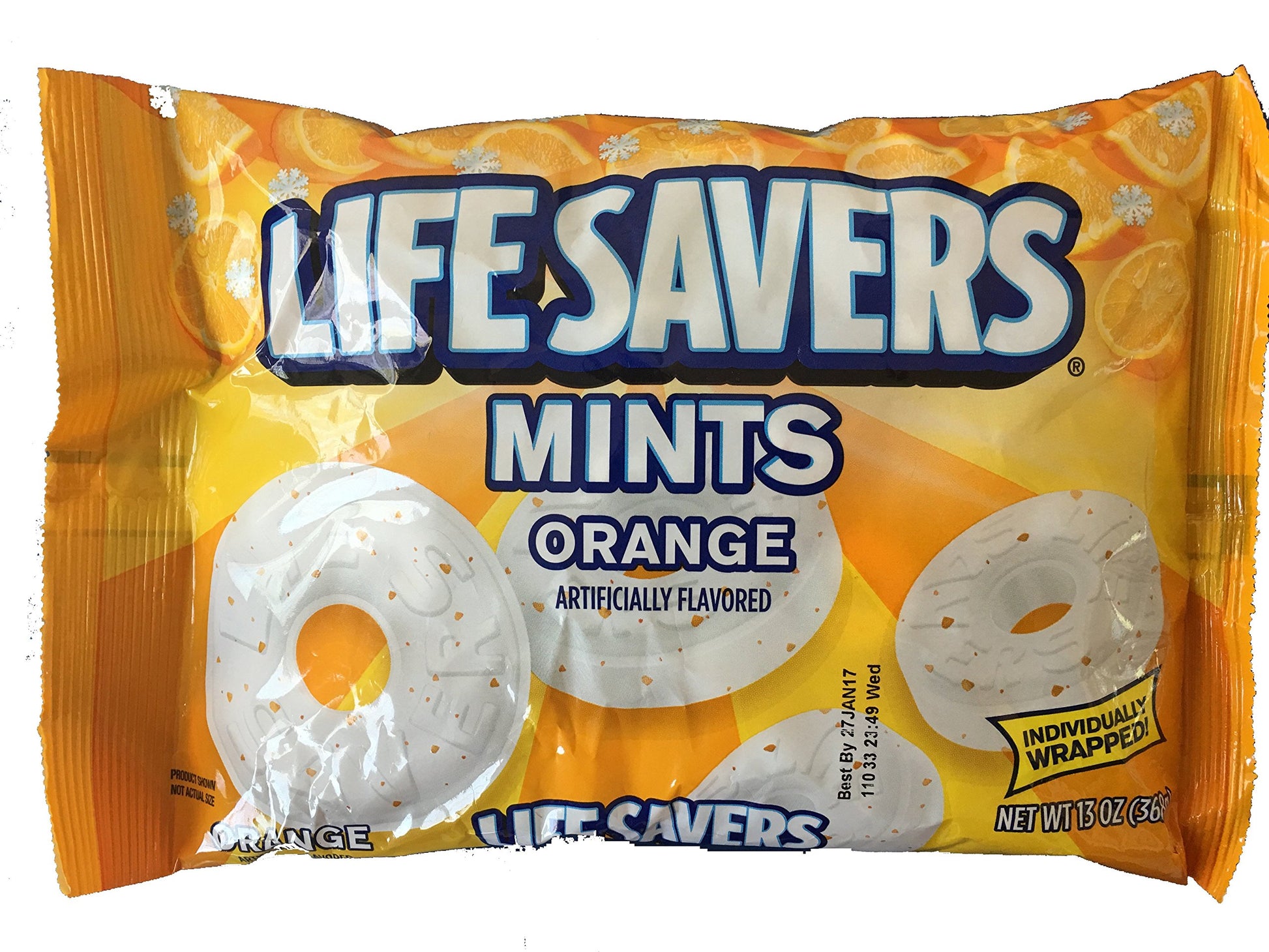 Life Savers Orange Mints - 13 oz bag - Individually Wrapped