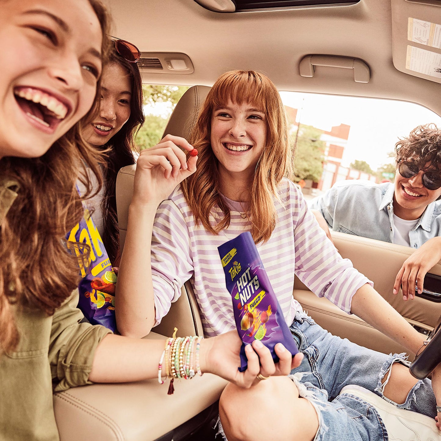 Takis Fuego Hot Nuts, Spicy Double-Crunch Peanuts, Chili Pepper & Lime, 12 Count Snack Size Box