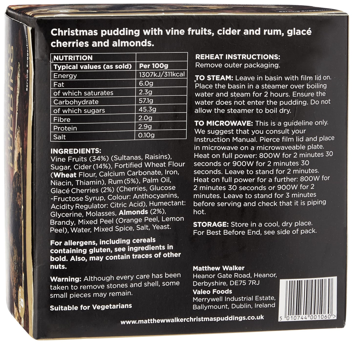 Matthew Walker elegant Christmas Pudding - 28.2 oz (800g) - White - Model 150557