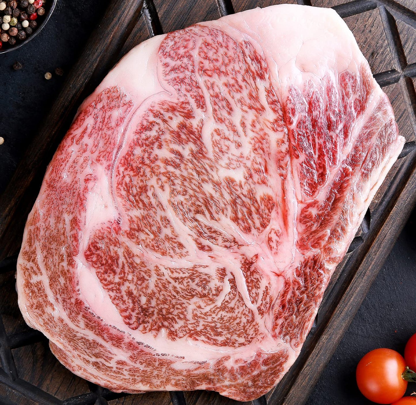 Japanese Beef Wagyu Ribeye Steak - Approx. 1 Lb / 454 G - A5 Grade 100% Wagyu From Miyazaki Japan