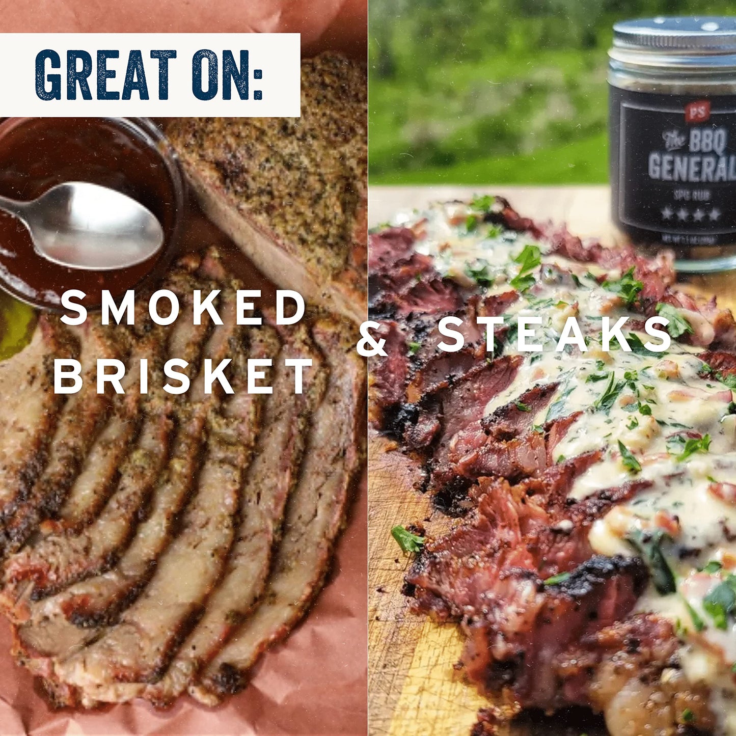 Ps Seasoning The Bbq General - Spg Seasoning, All-Purpose Bbq Seasoning And Rubs For Smoky Aroma And Grilling - Classic Spg Spice Blend And Multi-Purpose Dry Rub For Steaks, Pork, Chicken, Beef Brisket