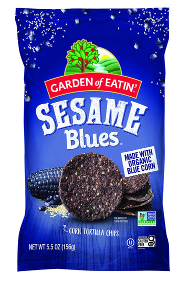 Garden Of Eatin' Tortilla Chips, Sesame Blues, 5.5 Oz (Pack Of 12)
