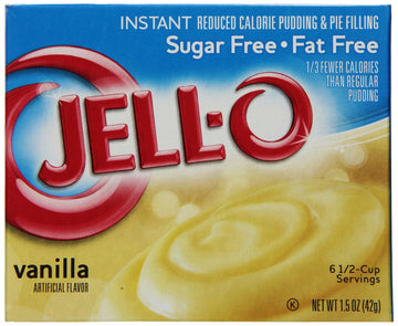 Jell-O Vanilla Sugar Free & Fat Free Instant Pudding & Pie Filling Mix, 24 Ct Pack - 1.5 Oz Boxes, As Seen On Tiktok
