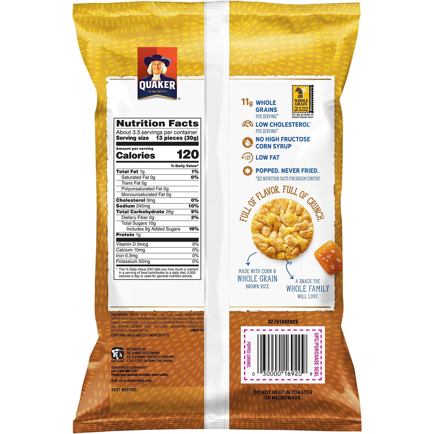 Quaker Rice Crisps, Gluten Free, Caramel, 7.04 Ounce (Pack Of 6)