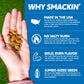 Smackin' - Jumbo Roasted Sunflower Seeds, No Salty Burn, American Made, Easy Pour & Seal - Lemon Pepper, 4Oz Bag (12 Bags)
