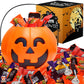 Halloween Candy Gift Basket - Trick Or Treat Pre-Filled Pumpkin Bucket Assorted Individually Wrapped Chocolate Candies Variety For Kids And Mature-Themeds - 20Oz Care Package Gift For College Students & Parties - Taboom