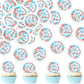 40Pack Edible Happy Easter Cupcake Toppers for Rabbit Ears Bunny Party Decorations Cake Picks Drink Topper Cake Food Decor Appet