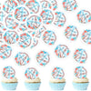 40Pack Edible Happy Easter Cupcake Toppers for Rabbit Ears Bunny Party Decorations Cake Picks Drink Topper Cake Food Decor Appet