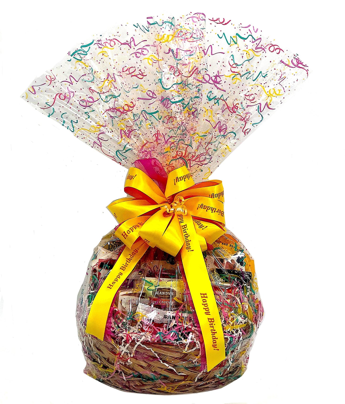 Gifts of Gourmet Hand-Crafted Chocolate Gift Basket - 28 Pieces, Large Size, Party Confetti Color, Perfect for Businesses and Celebrations