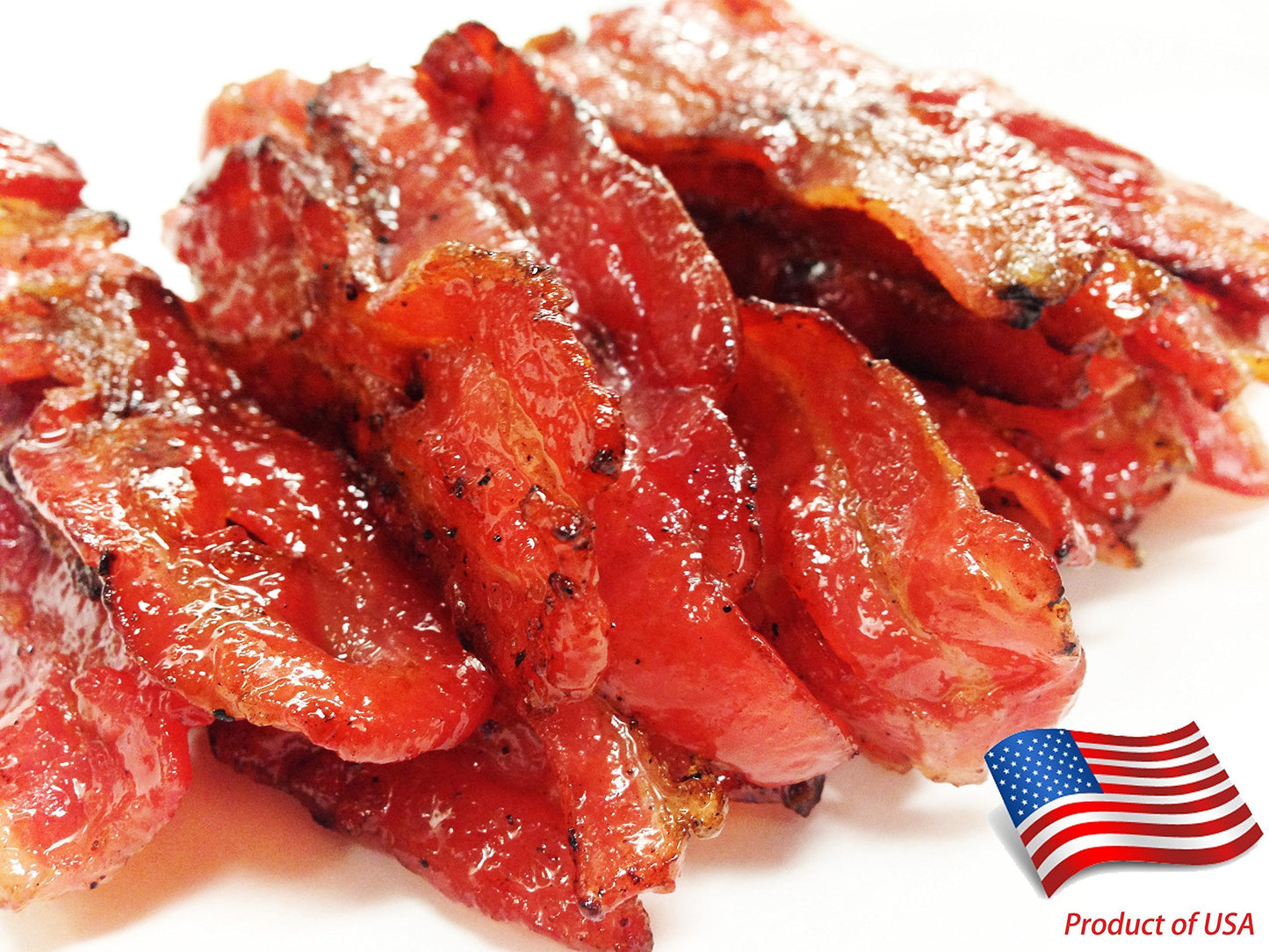 Vp#6 Bacon Jerky 12Oz (Original Flavor Bacon 4Oz, Spicy Flavor Bacon 4Oz, Sriracha Flavor Bacon 4Oz) *Fire-Grilled To Your Order