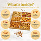 Dried Fruit And Nuts Gift Basket – Anniversary Ideas For Couples Gourmet Mixed Nuts Variety Pack, 6 Section Healthy Snack Tray, Wedding Gifts Box For Men And Women, Husband Wife Mature-Themeds