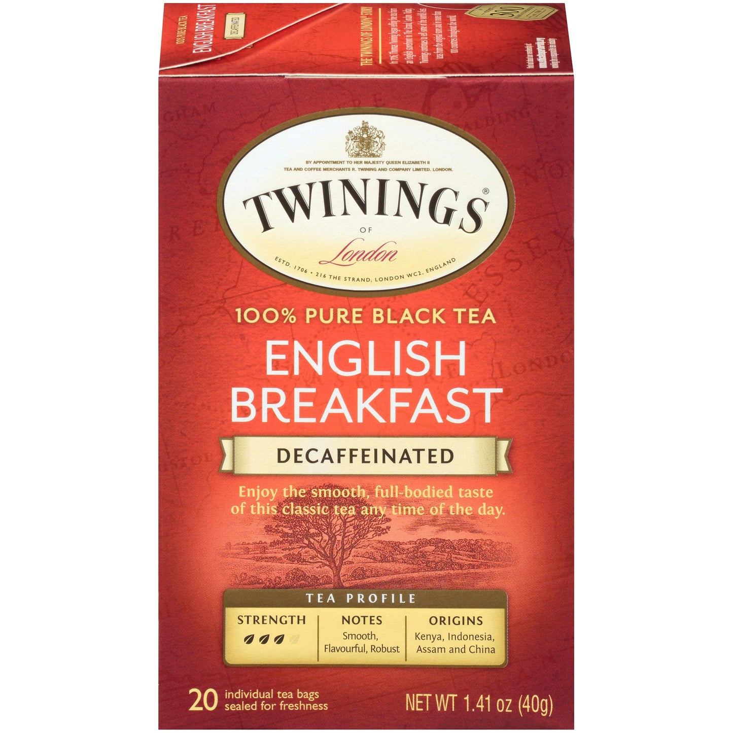 Twinings Decaffeinated English Breakfast Individually Wrapped Bags, 20 Count (Pack Of 6), Flavourful & Robust, Enjoy Hot Or Iced | Packaging May Vary