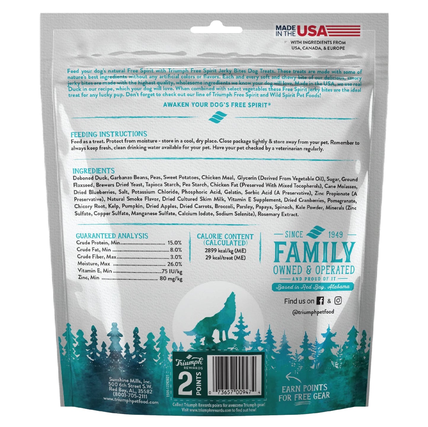 Sunshine Mills Duck Jerky Treat, 20 Oz