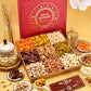 Rakhi Set Of 2 Rakhi Gift Hamper Rakhi For Brother Rakhi For Brother Combo Rakhi Hamper Rakhi With Dry Fruits Red L9 Tray Walnut