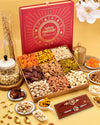 Rakhi Set Of 2 Rakhi Gift Hamper Rakhi For Brother Rakhi For Brother Combo Rakhi Hamper Rakhi With Dry Fruits Red L9 Tray Walnut