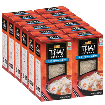 Thai Kitchen Gluten Free Thin Rice Noodles  8.8 Oz (Pack Of 12)