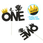 One Wild One Cake Topper And Wild Things Cupcake Topper Birthday Theme Party Decorations - 15Pcs (Gold Black)