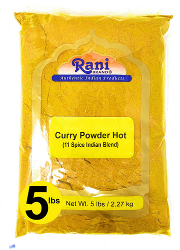 Rani Curry Powder Hot (11-Spice Authentic Indian Blend) 80Oz (5Lbs) 2.27Kg Bulk ~ All Natural | Salt-Free | Vegan | No Colors |