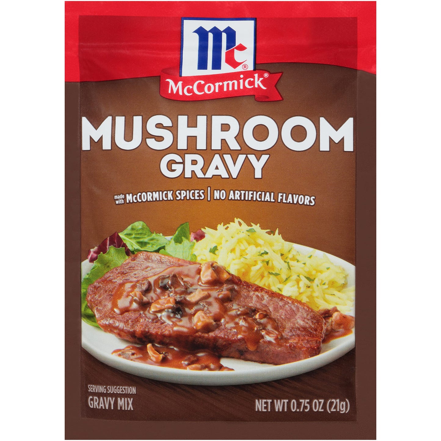 McCormick Mushroom Gravy Mix, 0.75 oz, Pack of 12, Model 10052100090204