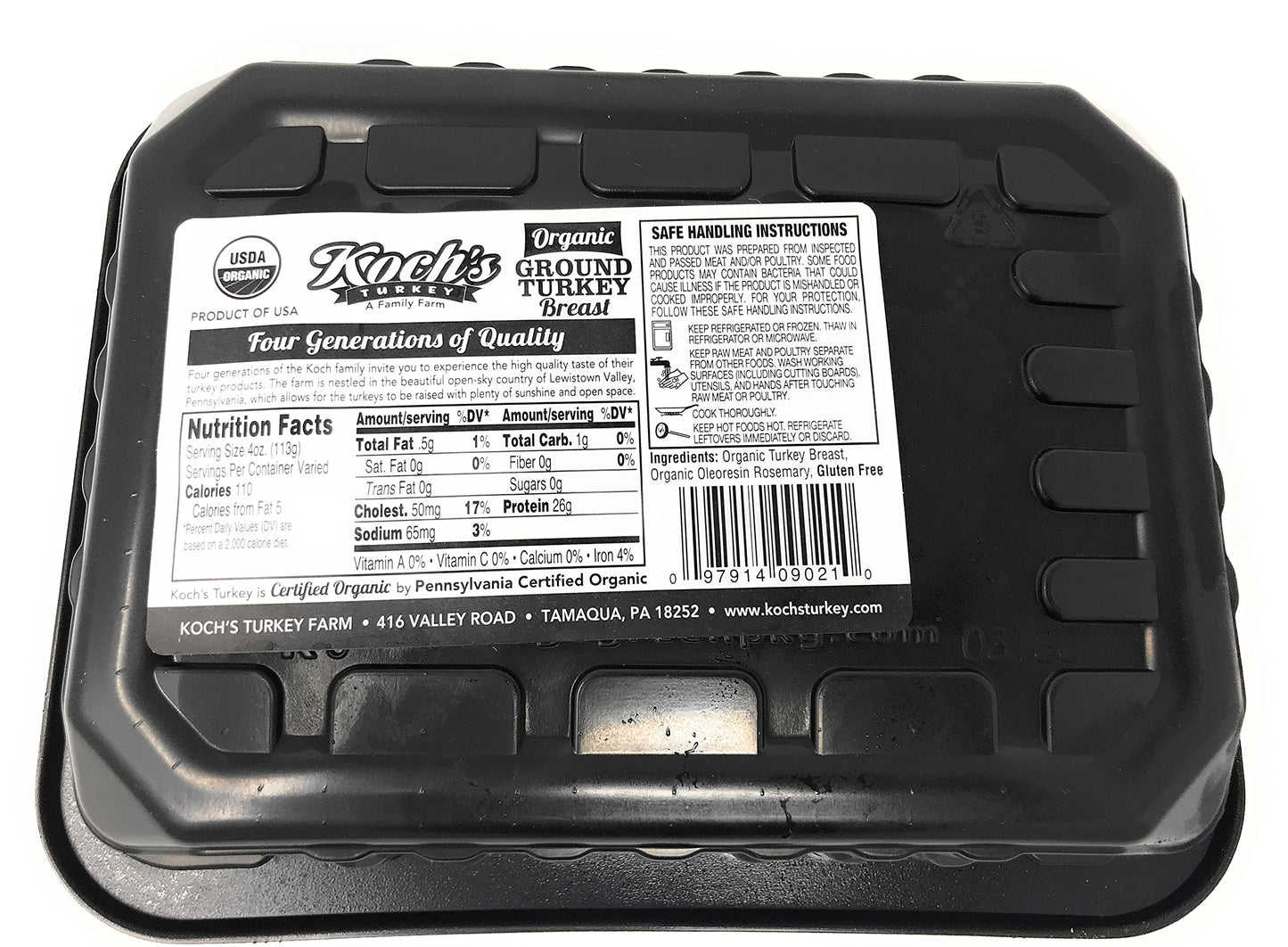 Kochs Turkey Farm Organic Ground Turkey Breast, 16 Oz