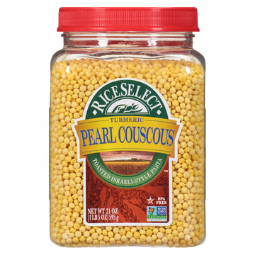 RiceSelect Pearl Couscous, Israeli-Style Wheat Pasta, Non-GMO, 21-Ounce Jar, Model 903729SU