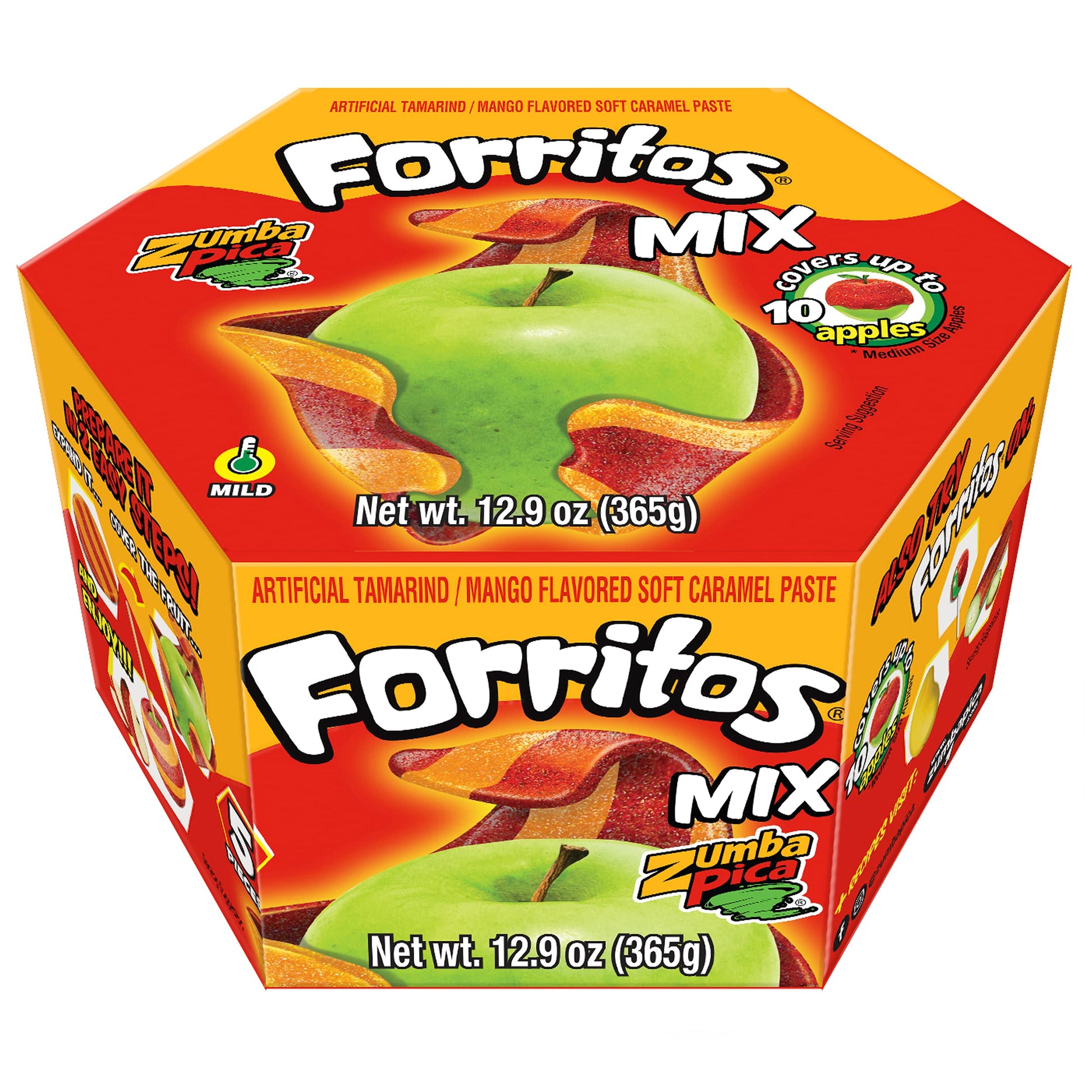 Zumba Pica Forritos - Mango & Tamarind Mix Soft Caramel Paste for Apples - Tamarind Paste to Cover Apples - Tamarindo Mexican Ca