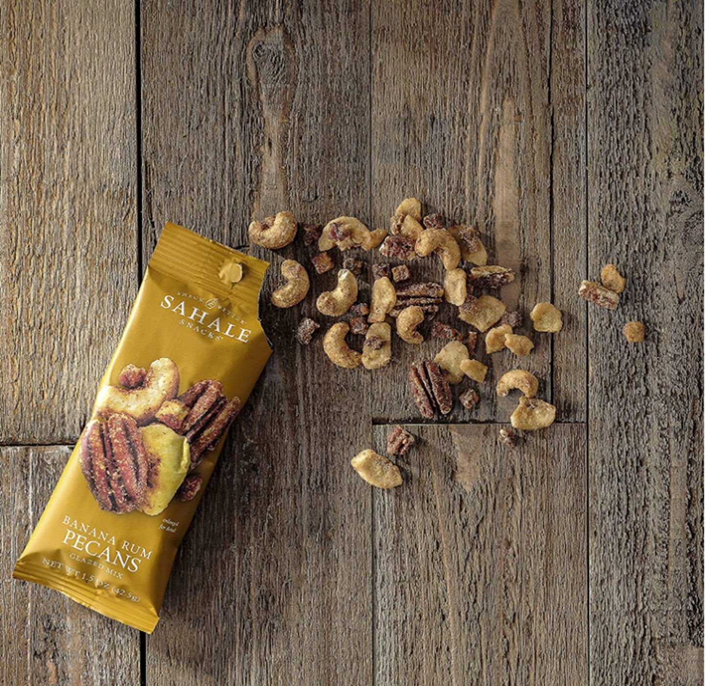 Sahale Snacks Banana spirit-inspired flavor Pecans Glazed Mix, 1.5 Ounces, Pack of 9
