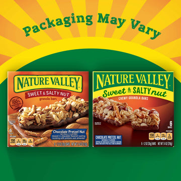 Nature Valley Granola Bars, Sweet And Salty Nut, Chocolate Pretzel, 6 Bars, 7.4 Oz (Pack Of 12)