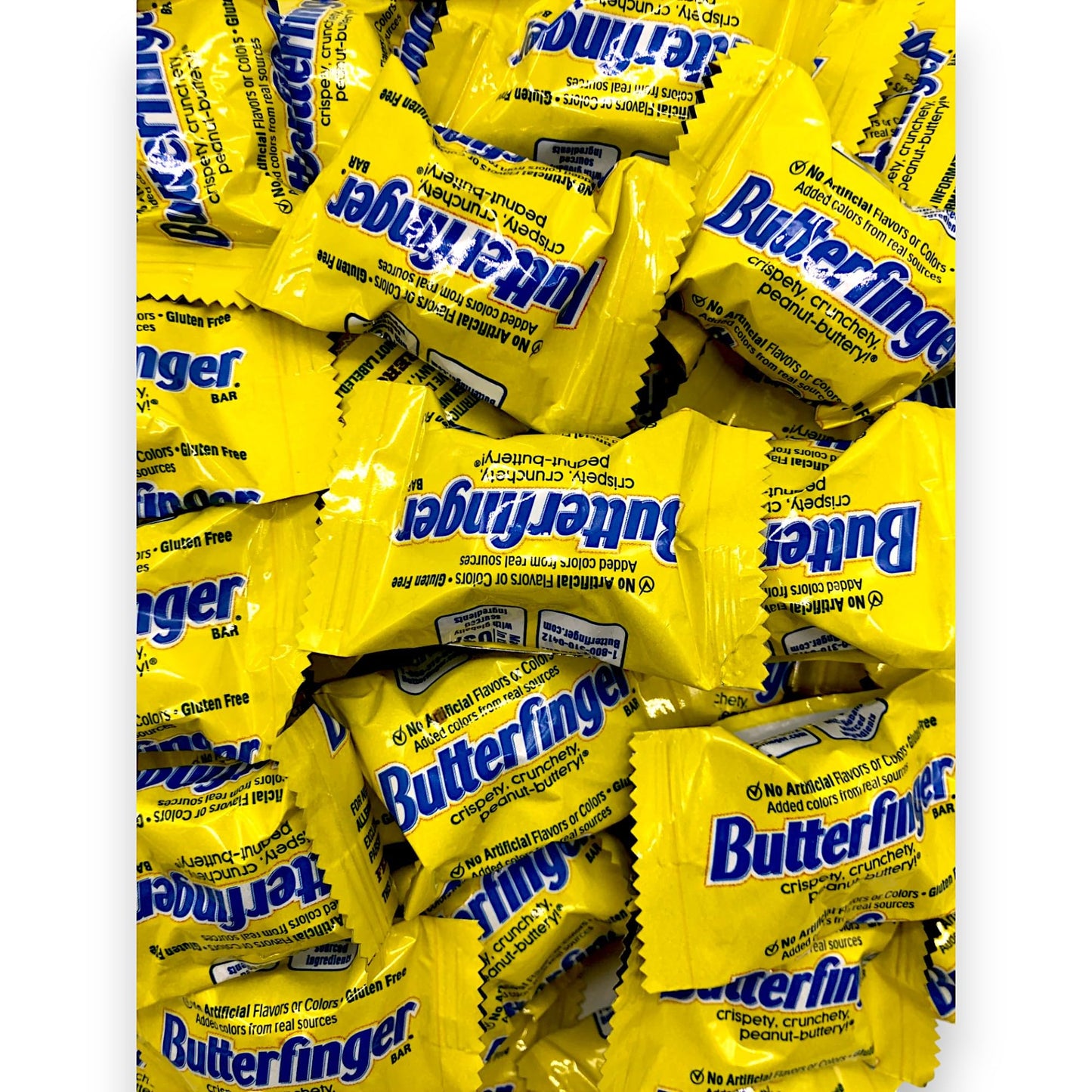 Butter Finger Mini Chocolate Bars-1.5 Lbs Crispy, Crunchy, Peanut-Buttery B Finger Minis-Individually Wrapped Bulk Mini Bars(24