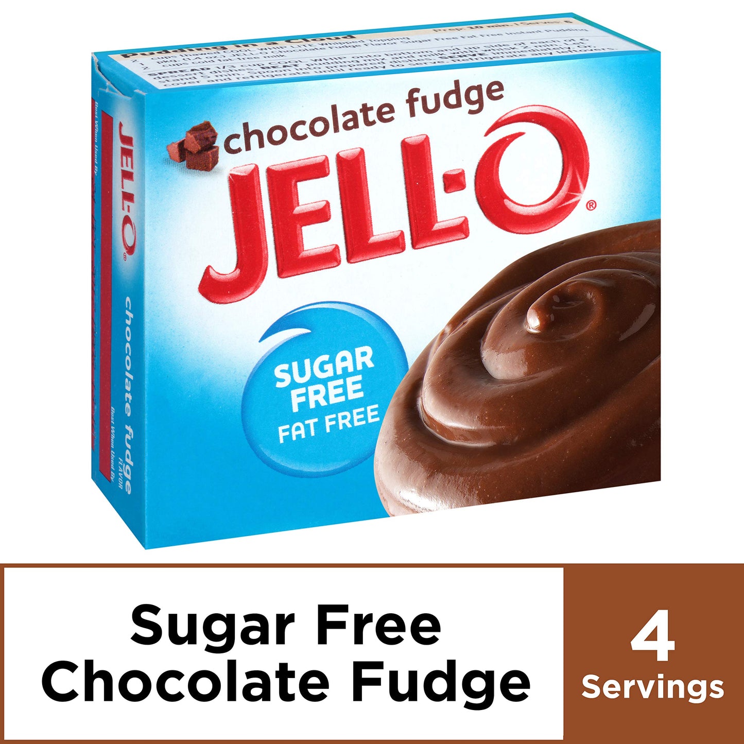 Jell-O Chocolate Fudge Instant Pudding & Pie Filling Mix, Sugar Free & Fat Free, 1.4 oz Box, Pack of 24