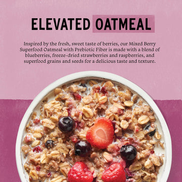 Purely Elizabeth Mixed Berry Superfood Oatmeal Cups, Great For Overnight Oats, Gluten-Free, 2 Ounce (Pack Of 12)