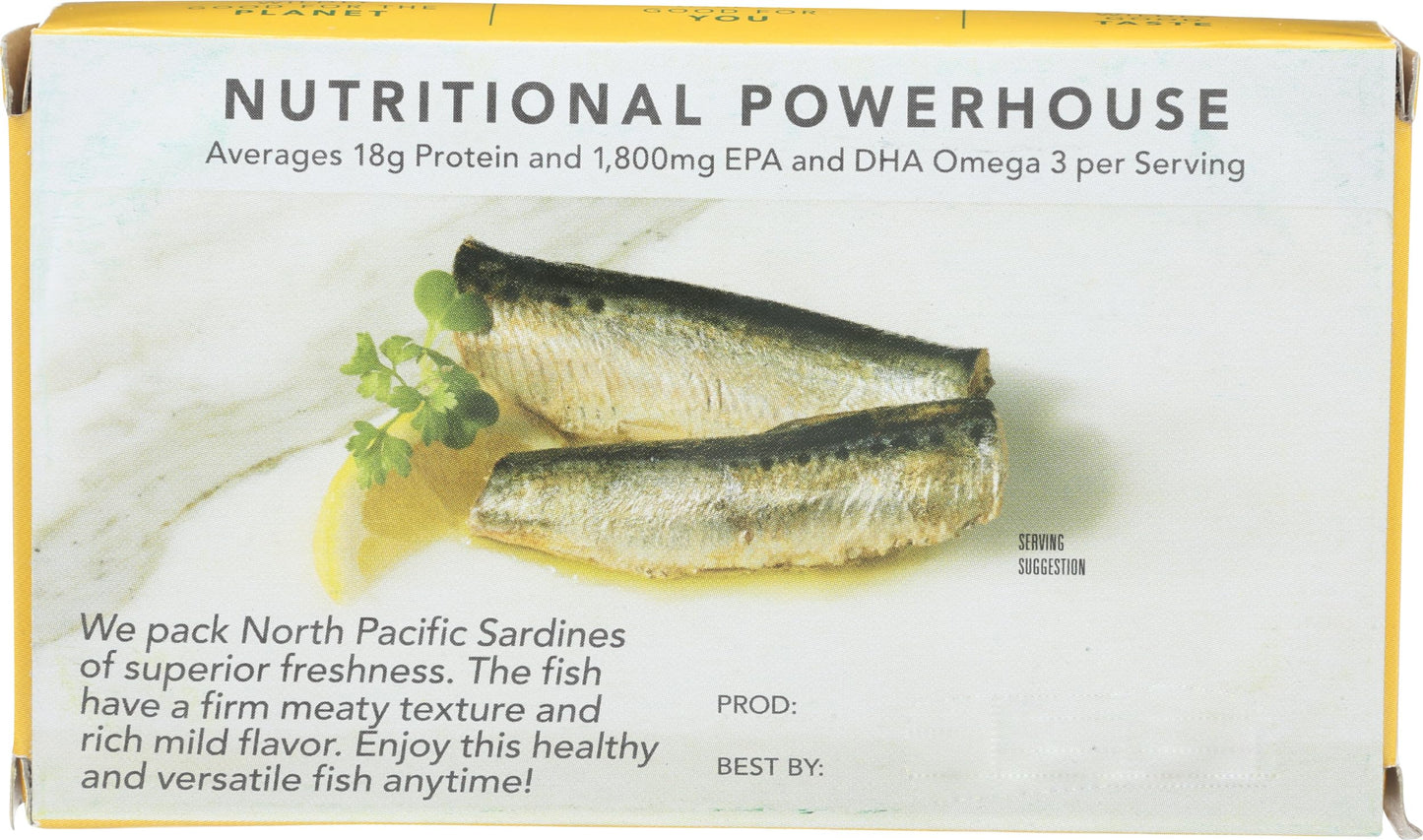 Wild Planet Wild Sardines In Oil And Lemon, 4.375 Oz