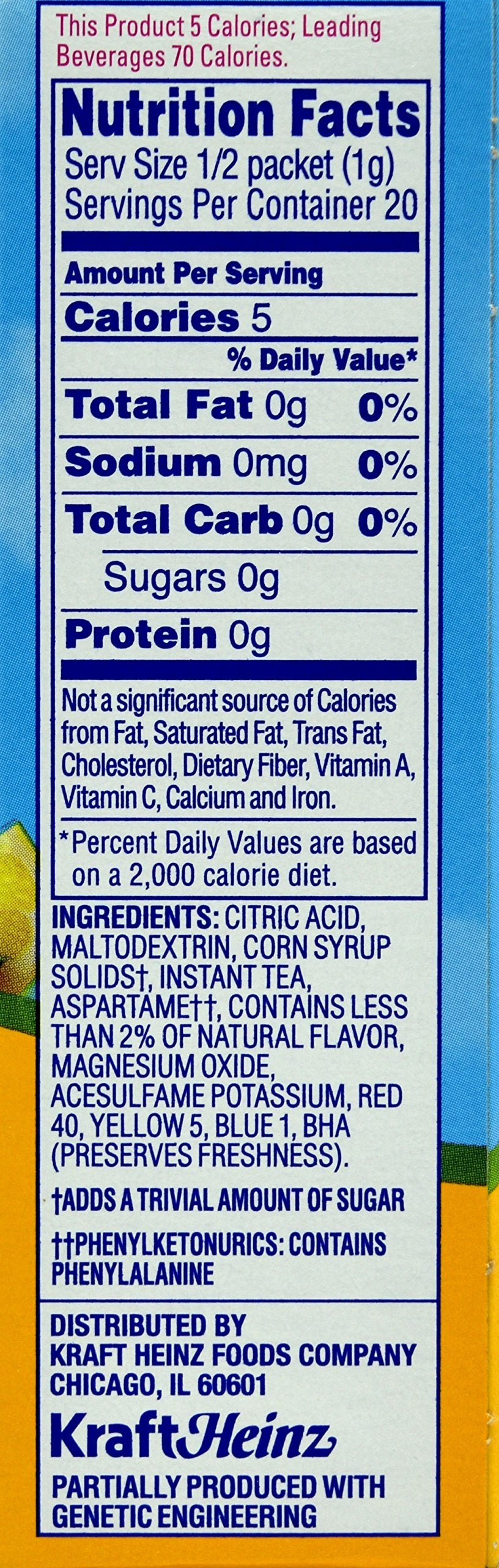 Crystal Light Iced Tea On The Go With Lemon, 10-Count, 0.7-Ounce Packages (Pack Of 6)