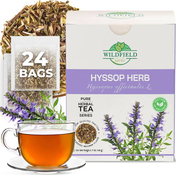 24 Bags Hyssop Dried Herb Hyssop Tea Herbal (Hyss  pus Officin  lis) - 24 Count 2g Tea Bag Herb Hyssops Hissop Hysopp Hisopo