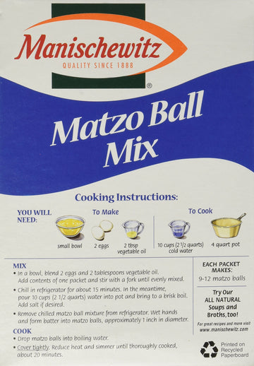 Manischewitz Kosher For Passover Matzo Ball Mix, 5-Ounce Boxes (Pack Of 8)