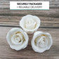 Global Sugar Art Rose Sugar Cake Flowers, Premium White, Unwired, Small Sugar Flowers, 20 Count By Chef Alan Tetreaul